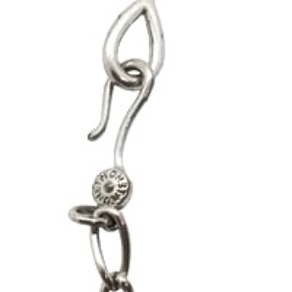 MONET  90’s Silver Tone Black and Crystal Teardrop Pendant Necklace - Picture 8 of 9